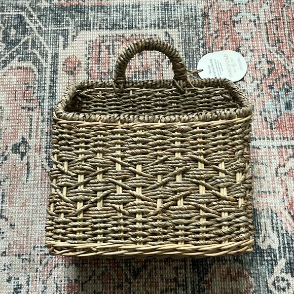 NWT Threshold Handmade Woven Hanging Basket - Picture 2 of 6